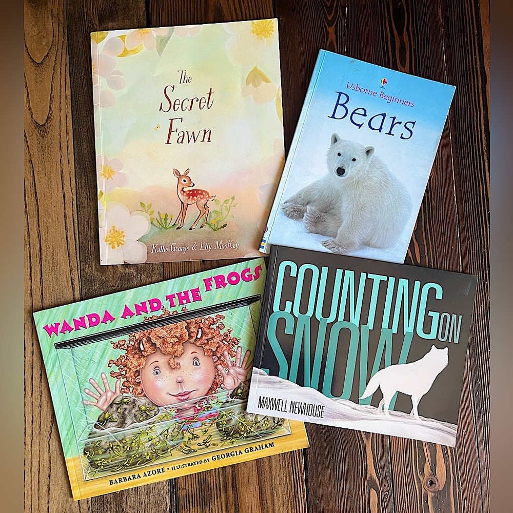 Woodland Animal Kids Picute Books • Deer Bear Frog • 4 Book Bundle